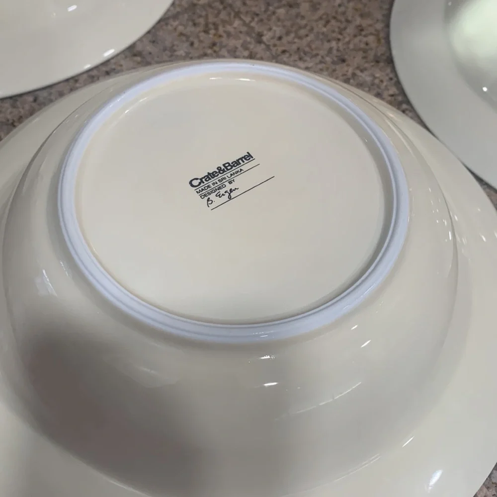 4 Crate & Barrel Margo Bowls -cream color